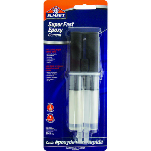Elmers 61009Q Epoxy Cement, Amber, 30 mL Package, Syringe