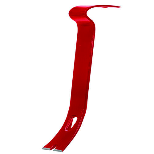 Flat Nail Puller, 15 in L, Steel, Red, 2 in W