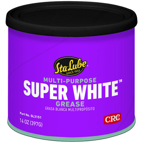 SUPER WHITE Lithium Grease, 14 oz Can, White