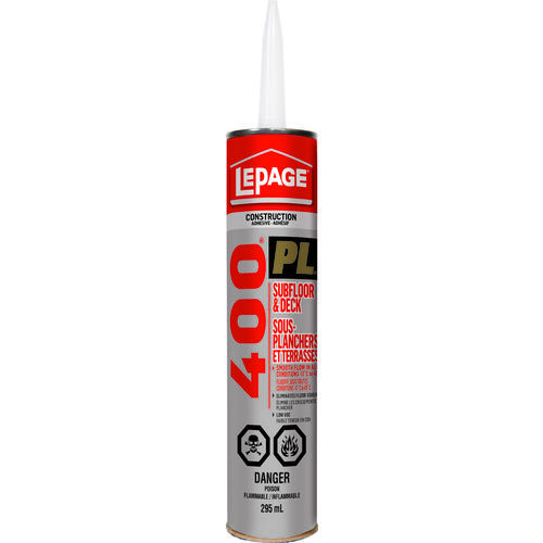 PL 400 Subfloor and Deck Adhesive, Beige, 295 mL Cartridge