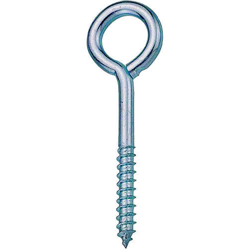 Lag Screw Eye, 7.8 mm Thread, Screw Thread, 1-3/8 in L Thread, 1-1/8 in Dia Eye, 193 lb Working Load Zinc