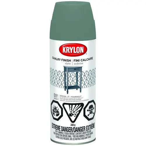 4103 Chalky Finish Paint, Slate, 12 oz, Aerosol Can