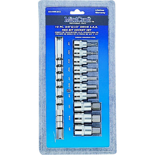 Socket Set, Chrome Vanadium Steel, Chrome