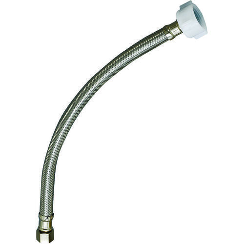 EZ Series Toilet Supply Tube, 3/8 in Inlet, Flare Inlet, 7/8 in Outlet, Ballcock Outlet, 20 in L