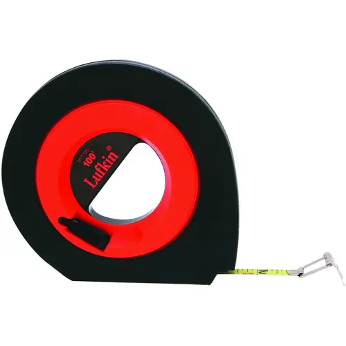 Speedwinder Series Tape Measure, 100 ft L Blade, 3/8 in W Blade, Steel Blade, ABS Case