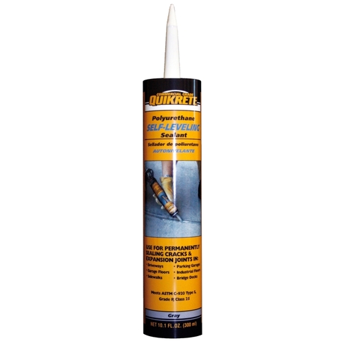Quikrete 866032 866012 Self-Leveling Sealant, Gray, 7 to 14 hr Curing, 40 to 85 deg F, 300 mL Tube