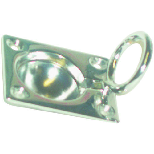 US Hardware M-088C Hatch Lifting Ring, Brass, Chrome, For: Small Hatches, Cabinets and Drawers