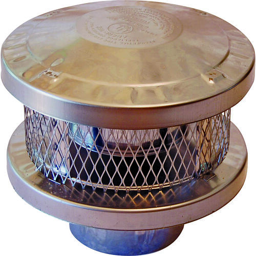 AmeriVent 6HS-RCS Vent Cap, 6 in Connection, Stainless Steel, Galvanized