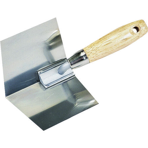 Trowel, 3.5 in W Blade, 4.25 in L Blade, Comfort Grip Handle, Hardwood Handle, 3.5 in Blade Radius