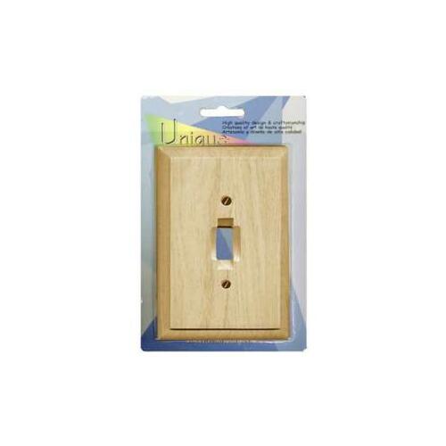 Traditional Wallplate, 4-3/4 in L, 3 in W, 1 -Gang, Wood