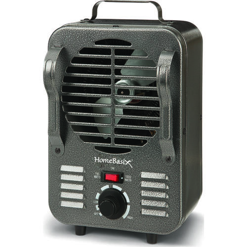 PowerZone LH872 Mini Milkhouse Heater, 12.5 A, 120 V, 750/1500 W, 1500 W Heating, 2-Heating Stage, Gray