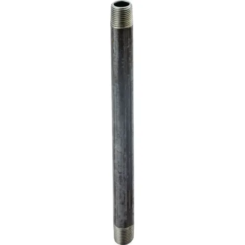 Pipe Nipple, 1/2 in, Male, Steel, SCH 40 Schedule, 8 in L