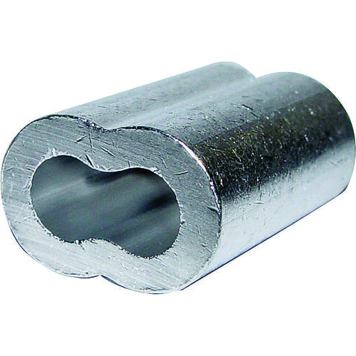 077210 Extruded Cable Ferrule, 1/4 in Dia Cable, 1-1/8 in L, Aluminum - pack of 100