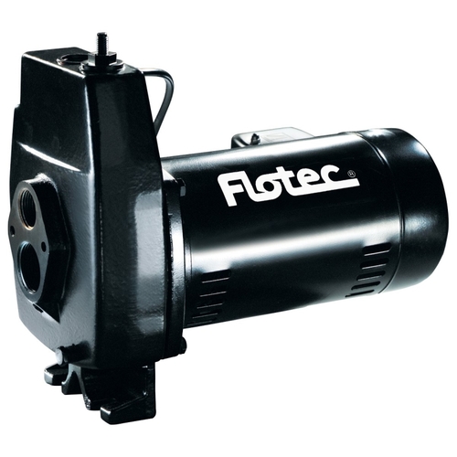 Flotec FP4210 Convertible Jet Pump, 5.5, 11 A, 230/115 VAC, 1 hp, 1-1/4 x 1 in Connection, 70 ft Max Head, 17 gpm