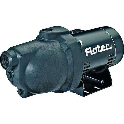 Flotec FP4012-10 Jet Pump, 9.4 A, 115/230 V, 0.5 hp, 1-1/4 in Suction, 1 in Discharge Connection, 25 ft Max Head, 8 gpm
