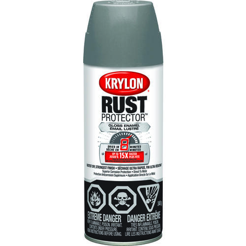 KRYLON 469018000 Enamel Spray Paint, Gloss, Smoke Gray, 12 oz, Aerosol Can