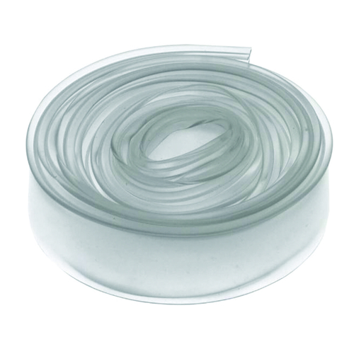 Shower Door Seal, 48 in L, Plastic, Clear