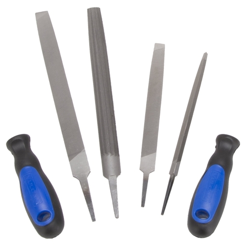 File Set, 6-Piece, Blade: Steel Handle: PP + TPR, Blue & Black (Handle)