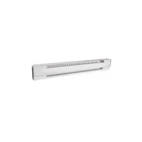 B Series Baseboard Heater, 240/208 V, 150 sq-ft Heating Area, White