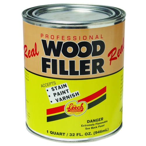 Wood Filler, Liquid, Solvent, Natural, 1 qt Can