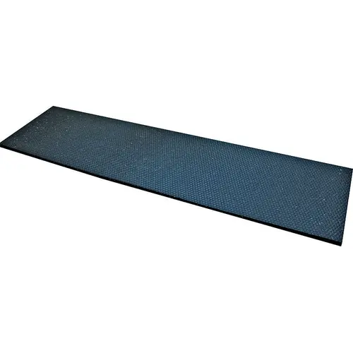 Stair Tread, 24 in L, 1/2 in Thick, Rubber, Black