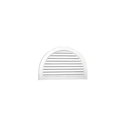 Gable Vent, 22-1/2 in L, 33-3/4 in W, Vinyl, White