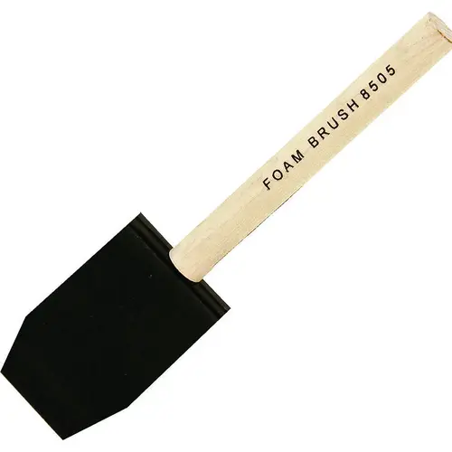 Paint Brush, 1 W in Brush, Foam Brush, Wood Handle