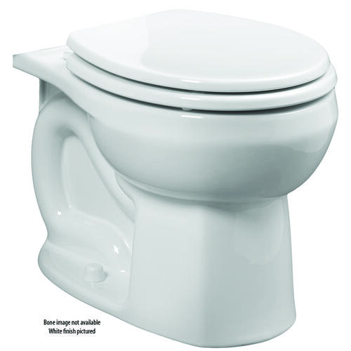 American Standard 3251D701208 Crane Galaxy Toilet Bowl, Round, 1.6 to 1.28 gpf Flush, Vitreous China, Bone, 15 in H Rim