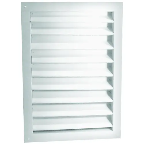 Master Flow DA1218W Dual Louver, 20-1/2 in L, 14-1/2 in W, Aluminum, White