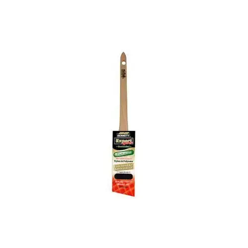 Paint Brush, 2-1/2 in W, Nylon/Polyester Bristle, Angular Tapered Handle