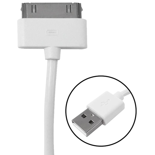 Lightning Classic Cable, USB, White, 3 ft L