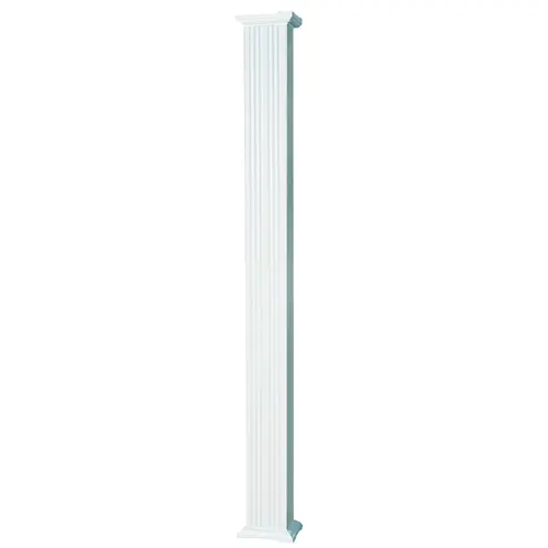 AFCO 600AC0608 60608 Column, 8 ft H, Square, Aluminum, White