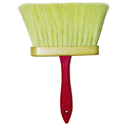 Masonry Brush, 6-1/2 in L Brush, Tampico Bristle, White Bristle, Hardwood Handle