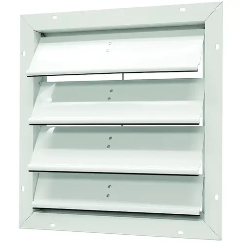 Master Flow SGM20 Power Vent Automatic Shutter, 19-1/4 in W, Aluminum, White