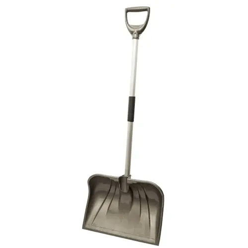 Rugg 26PL-S Lite-Wate Snow Shovel, 18 in W Blade, Combo Blade, Polyethylene Blade, Aluminum Handle, Navy