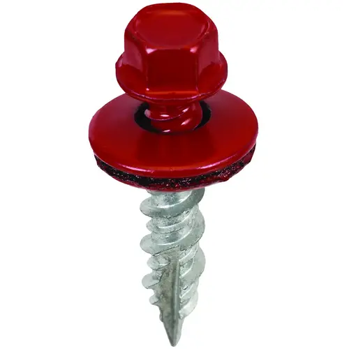 Acorn SW-MW1CR250 Screw, #9 Thread, High-Low, Twin Lead Thread, Hex Drive, Self-Tapping, Type 17 Point Crimson