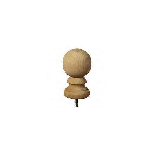 UFP RETAIL, LLC 106088 Post Top, 5-1/4 in H, Colonial Ball, Pine, White