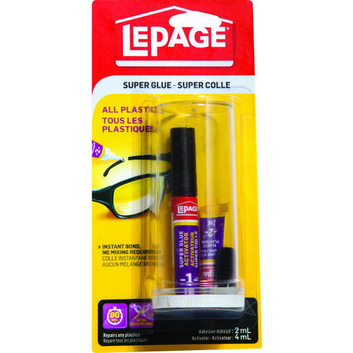 LePage 2600202 1668383 Super Glue, Liquid, Clear, 4 mL Carded Bottle