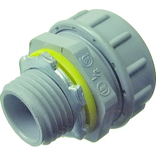 Liquidtight Connector, 1.31 in Dia, 1.53 in L, PVC