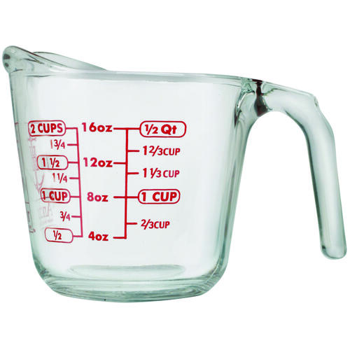 ANCHOR HOCKING 55177L20 551770L13 Measuring Cup, Glass, Clear