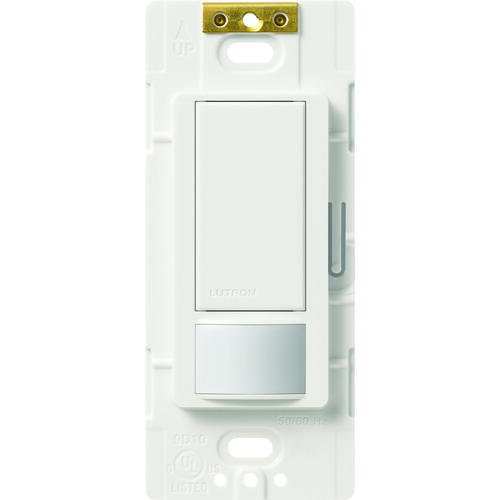 Lutron MS-OPS5M-WH Maestro Sensor Switch, 5 A, 120 V, 1 -Pole, Motion Sensor, 180 deg Sensing, 30 ft Sensing