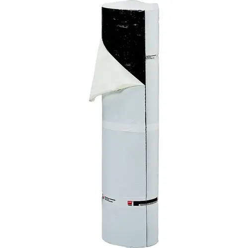GAF 0912000MV Roofing Leak Barrier, 50 ft L, 36 in W, Fiberglass, Black