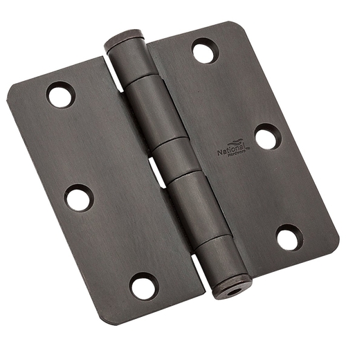 179RC Series Standard Weight Template Hinge, 3-1/2 in H Frame Leaf, Steel, Oil-Rubbed Bronze