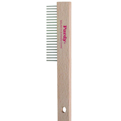 Brush Comb, Wood Handle, Secure Handle