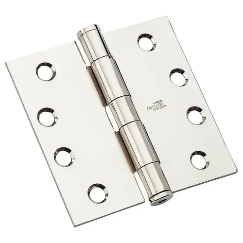 179 Series Standard Weight Template Hinge, 4 in H Frame Leaf, Steel, Chrome, Screw Mounting