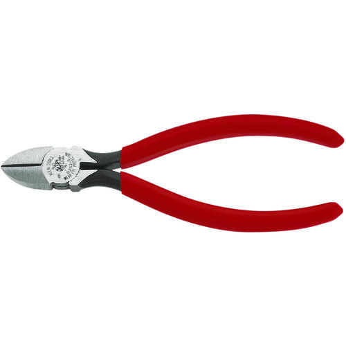 Klein Tools D252-6 Diagonal Cutting Plier, 6-1/8 in OAL, 1/2 in Cutting Capacity, Red Handle, 0.813 in W Jaw