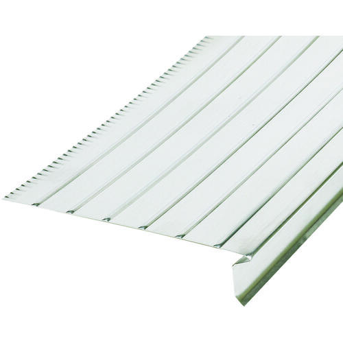 Roof Edge, 10 ft L, Aluminum Mill