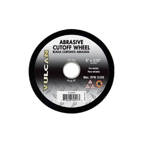 Type 1 Cut-Off Wheel, 5 in Dia, 3/32 in Thick, 7/8 in Arbor, Premium, Aluminum Oxide Abrasive Black