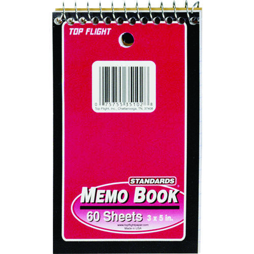 MB-17 Narrow Rule Notebook, 5 in L x 3 in W Sheet, 60-Sheet, Wirebound Binding