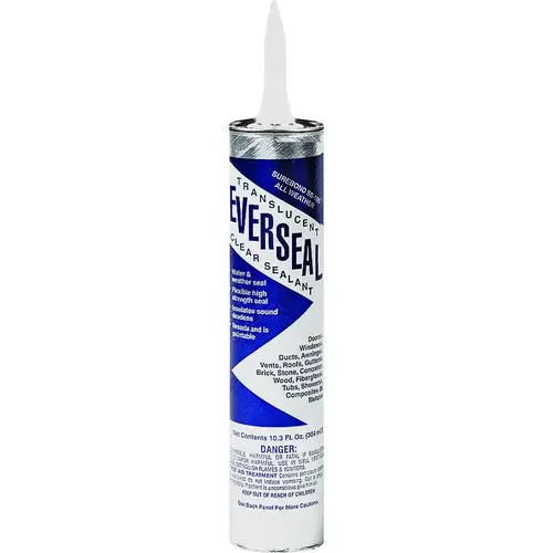 Adhesive Sealant, Paste, Hydrocarbon, Translucent, 10.3 oz Cartridge
